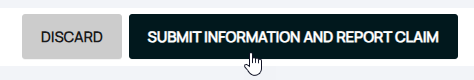 Click the "Submit Information and Report Claim" button to finish reporting the claim.