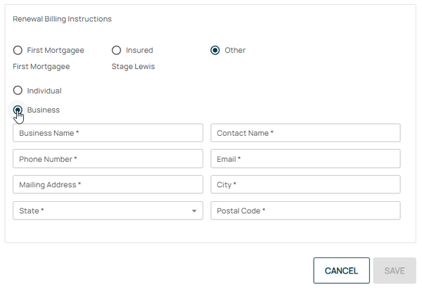 Click the Issue button to finish the policy change.