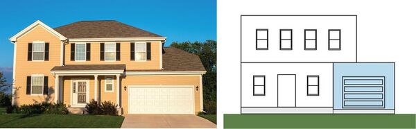 Figure 1. A Raised-Slab-On-Grade Building with an Attached Garage