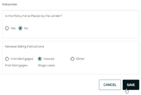 Click the Issue button to finish the policy change.